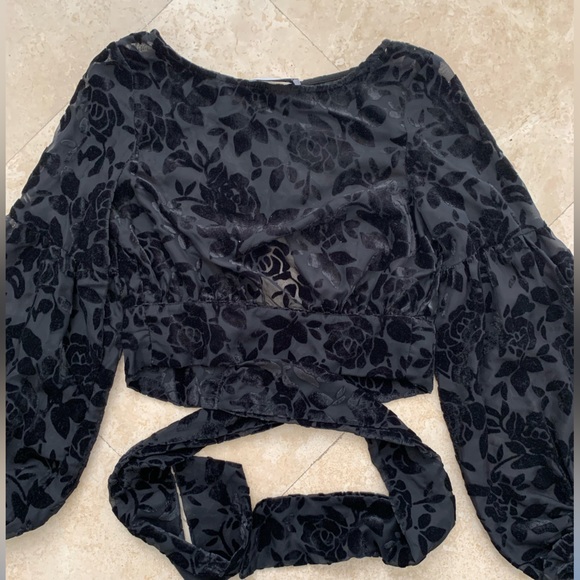 LIONESS Velvet Crop Top - Picture 1 of 3